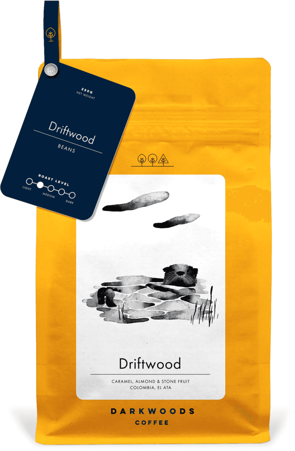 Darkwoods Coffee Driftwood Otter Packaging 93ft